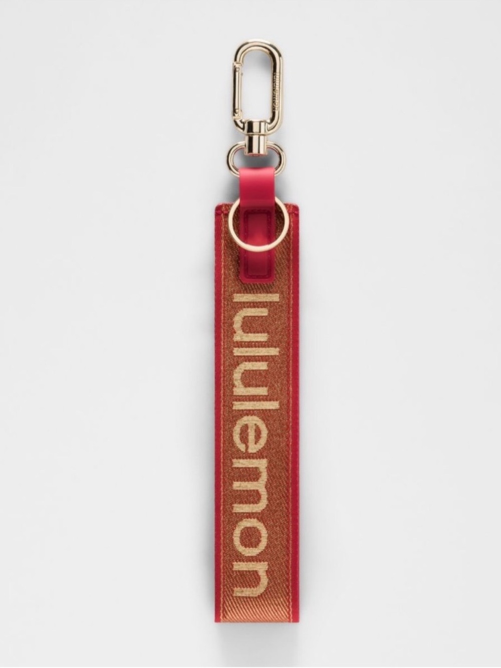 NWT Lululemon Never Lost Keychain Oxford Red Gold Buff lunar new year